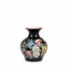 Váza 10cm, černá chodská keramika