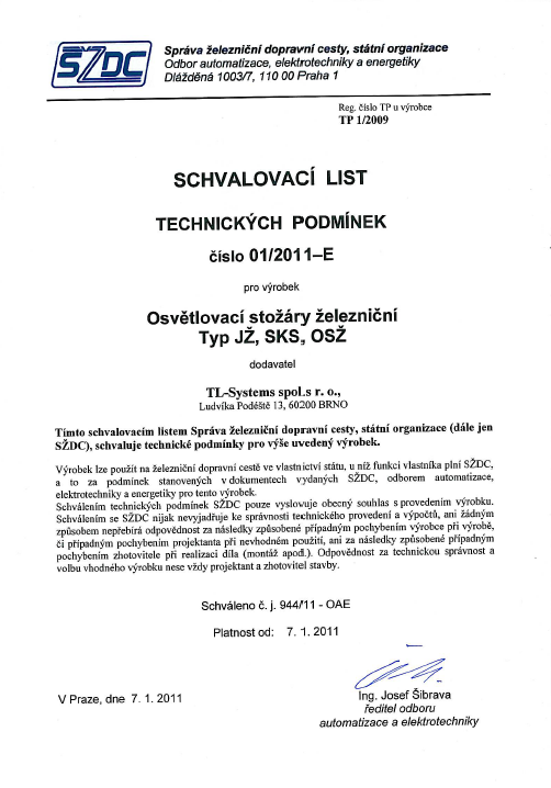 Schvalovací list