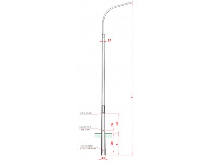KOS + Obloukový výložník jednoramenný