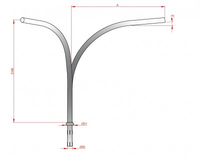 Obloukový dvojramenný 120°