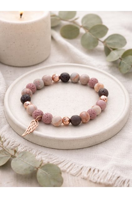 Jaspis + rhodonit + láva + hematit