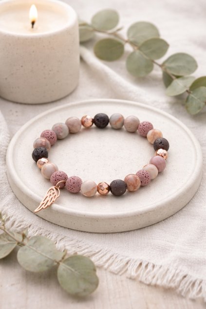 Jaspis + rhodonit + láva + hematit