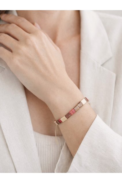 Náramek z plochých korálků 2