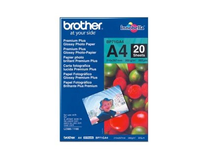 Brother fotopapír BP71GA4, 20 listů, A4, Premium Glossy, 260g