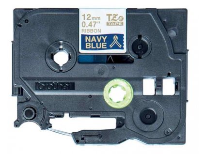 Brother - TZe-RN34 námořní modř / zlatá (12mm, 4m, pruhovaná)