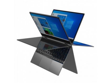 UMAX VisionBook 14Wr Flex/Celeron N4120/4 GB/128 GB eMMC/M.2 SATA SSD slot/14,1" Full HD/W10Pro/Tmavě šedý