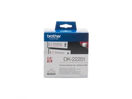 Brother - DK-22251 (papírová role 62mm x 15,24m) - dvoubarevný tisk při použití v QL-8xx