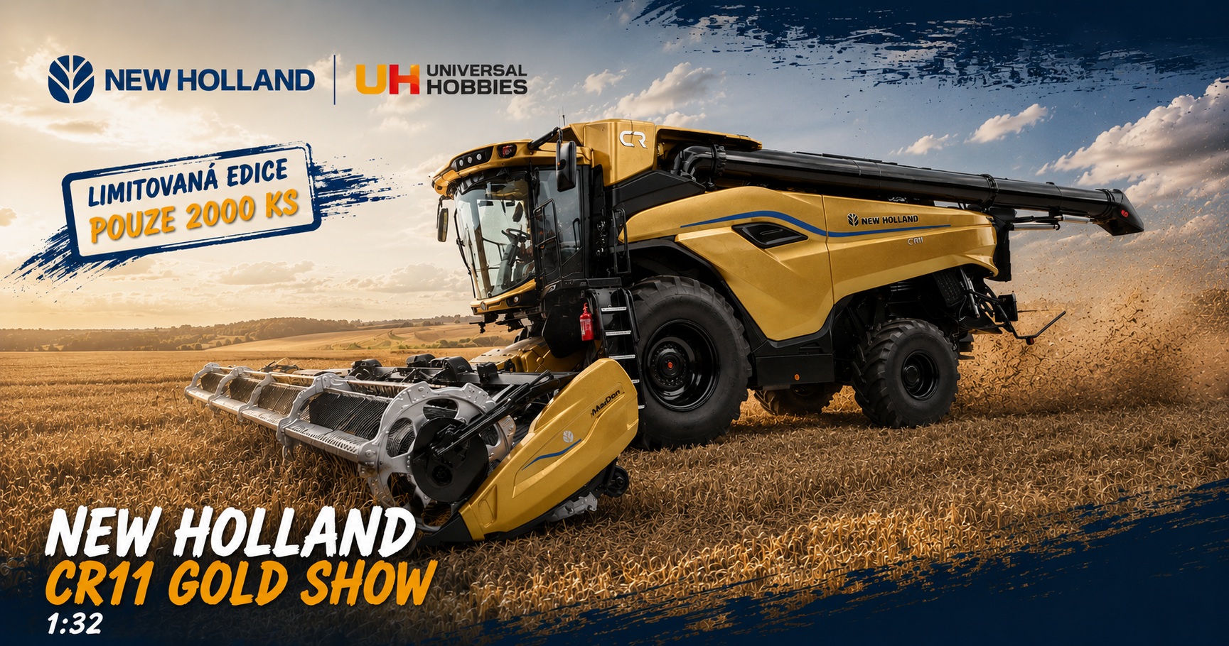 Kombajn New Holland CR11 Gold Show Edition 1:32 Universal Hobbies
