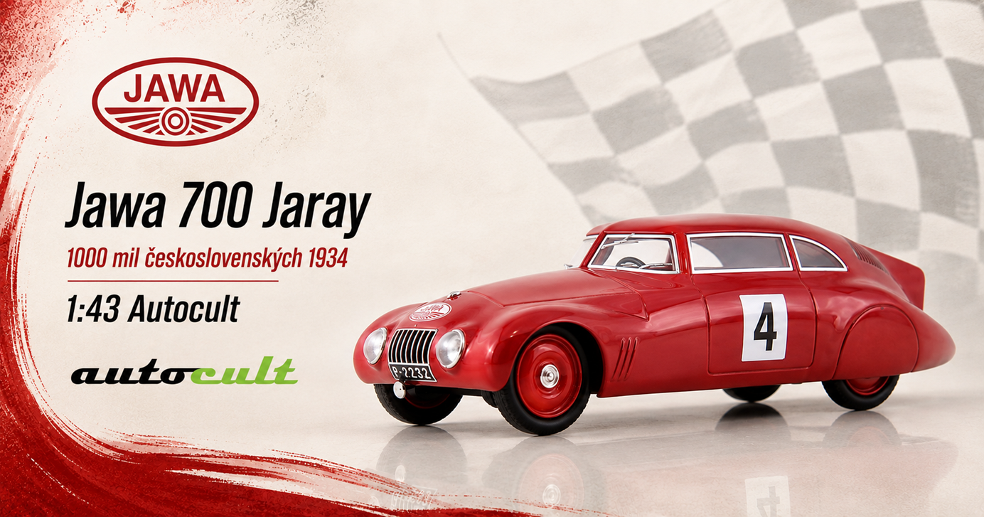 Jawa 700 Jaray - 1000 mil československých 1934 1:43 Autocult