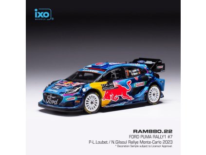 Ford Puma Rally1 - Rally Monte Carlo 2023 #7 Loubet - Gilsoul 1:43 IXO