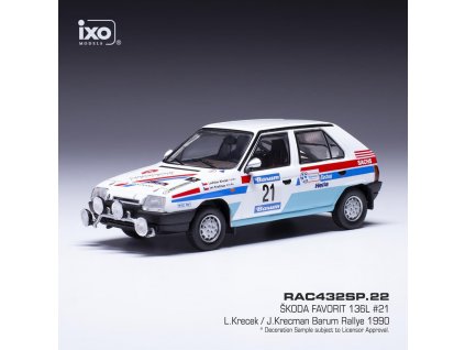 Škoda Favorit 136L - Barum Rally 1989 #21 Křeček - Krečman 1:43 IXO