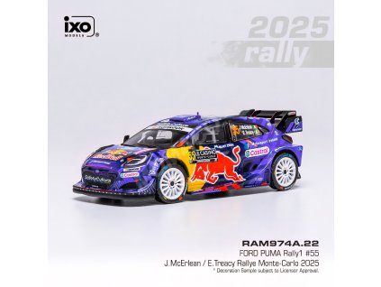 Ford Puma Rally1 - Rally Monte Carlo 2025 #55 McErLean - Treacy 1:43 IXO