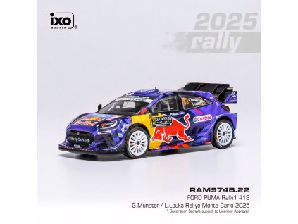 Ford Puma Rally1 - Rally Monte Carlo 2025 #13 Munster - Louka 1:43 IXO