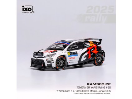 Toyota GR Yaris Rally2 - Rally Monte Carlo 2025 #30 Yamamoto - Fulton 1:43 IXO