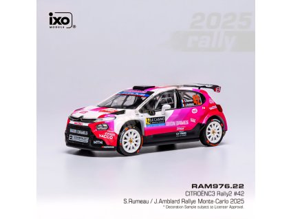 Citroen C3 Rally2 - Rallye Monte-Carlo 2025 #42 Rumeau - Amblard 1:43 IXO