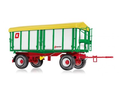 Přívěs Kröger HKD 302 - Bílá/Zelená 1:32 Wiking