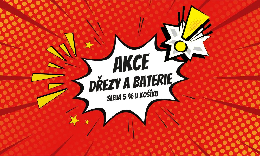 Akce dřezy a baterie
