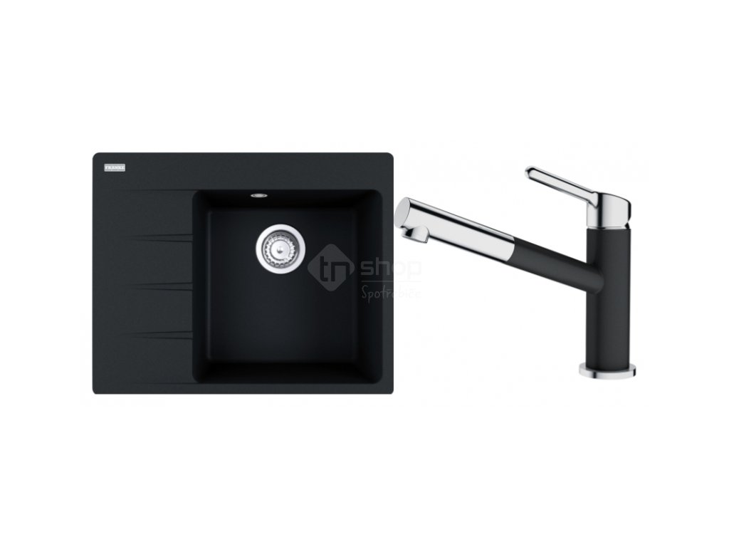 Set Franke (dřez CNG 611-62 TL/7 Onyx + baterie FC 3055.071 ORBIT Chrom/Onyx)