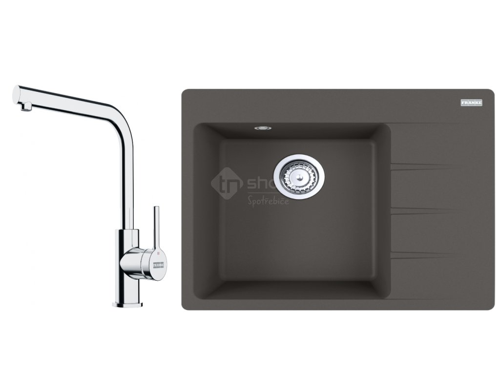 Set Franke (dřez CNG 611-62 TL/2 šedá břidlice+baterie FS 3230.031)