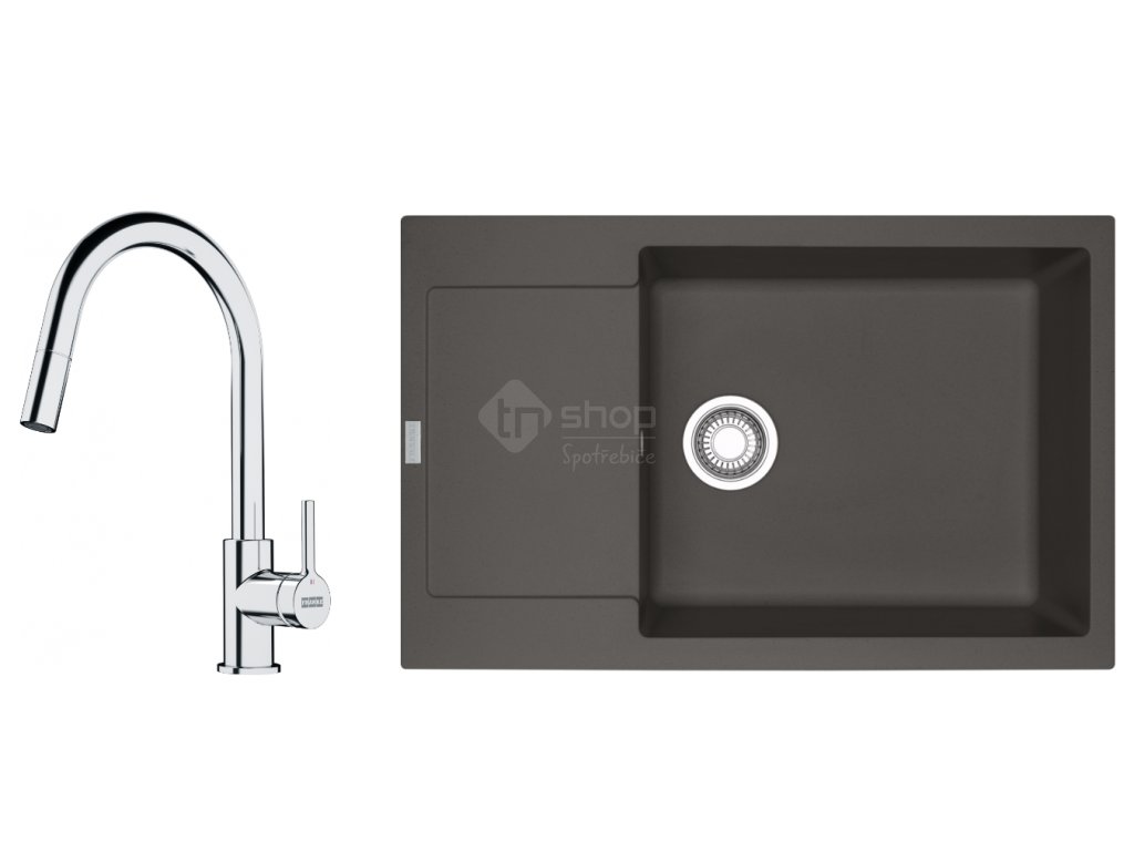 Set Franke (dřez MRG 611-78 BB šedá břidlice+ baterie FS 3229.031)