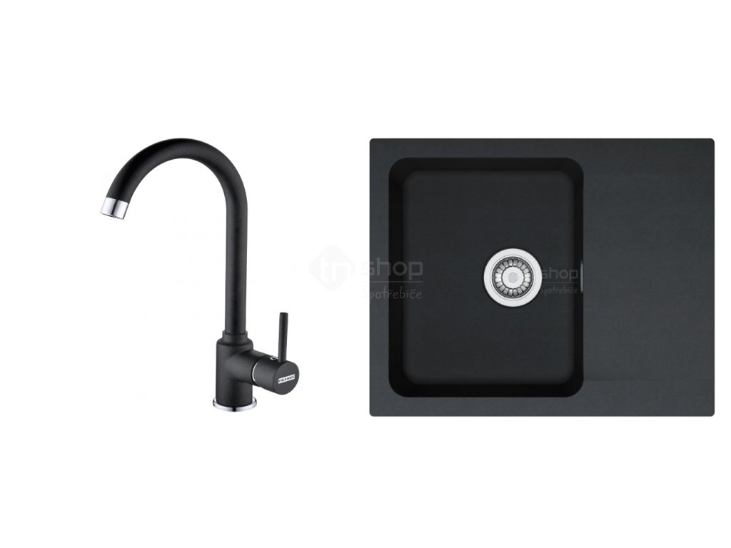 Set Franke T29Č (dřez OID 611-62 černá+ baterie FP 9000.071 POLA)