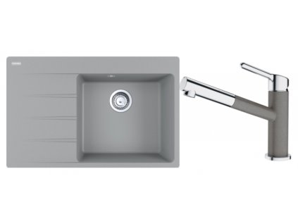 Set Franke G227 (dřez CNG 611-78 TL/7 Šedý kámen + baterie FC 3055.084 ORBIT Chrom/Šedý kámen)  + 5 % sleva v košíku s kódem SLEVA5