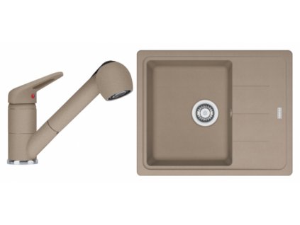 Set Franke G55 (dřez BFG 611-62 Kašmír + baterie FC 9547.424 Kašmír)  + 5 % sleva v košíku s kódem SLEVA5