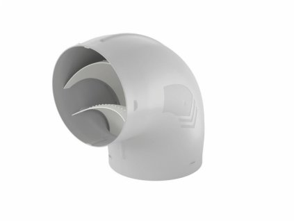 Naber P-RBV - koleno vertikální 90° s vodícími lamelami, světle šedé