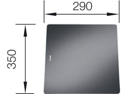 Alveus Krájecí deska sklo černé pro STATURA 350 290 mm