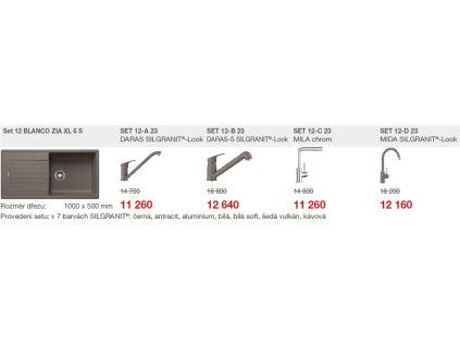 SET 12-A 23 ZIA XL 6 S aluminium + DARAS aluminium