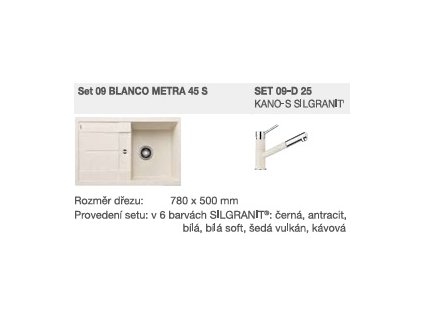 Blanco SET 09-D 25 Metra 45 S káva + KANO-S káva