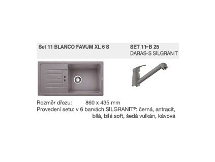 Blanco SET 11-B 25 FAVUM XL 6 S bílá + DARAS-S bílá