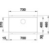 Blanco ETAGON 700 U InFino Silgranit černá bez excentru s pojezdy  + 5 % sleva v košíku s kódem SLEVA5