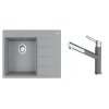 Set Franke (dřez CNG 611-78 TL/2 Šedý kámen + baterie FC 3055.084 ORBIT Chrom/Šedý kámen)