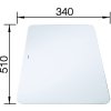 Alveus Krájecí deska AXIS III 510x340 sklo bílá