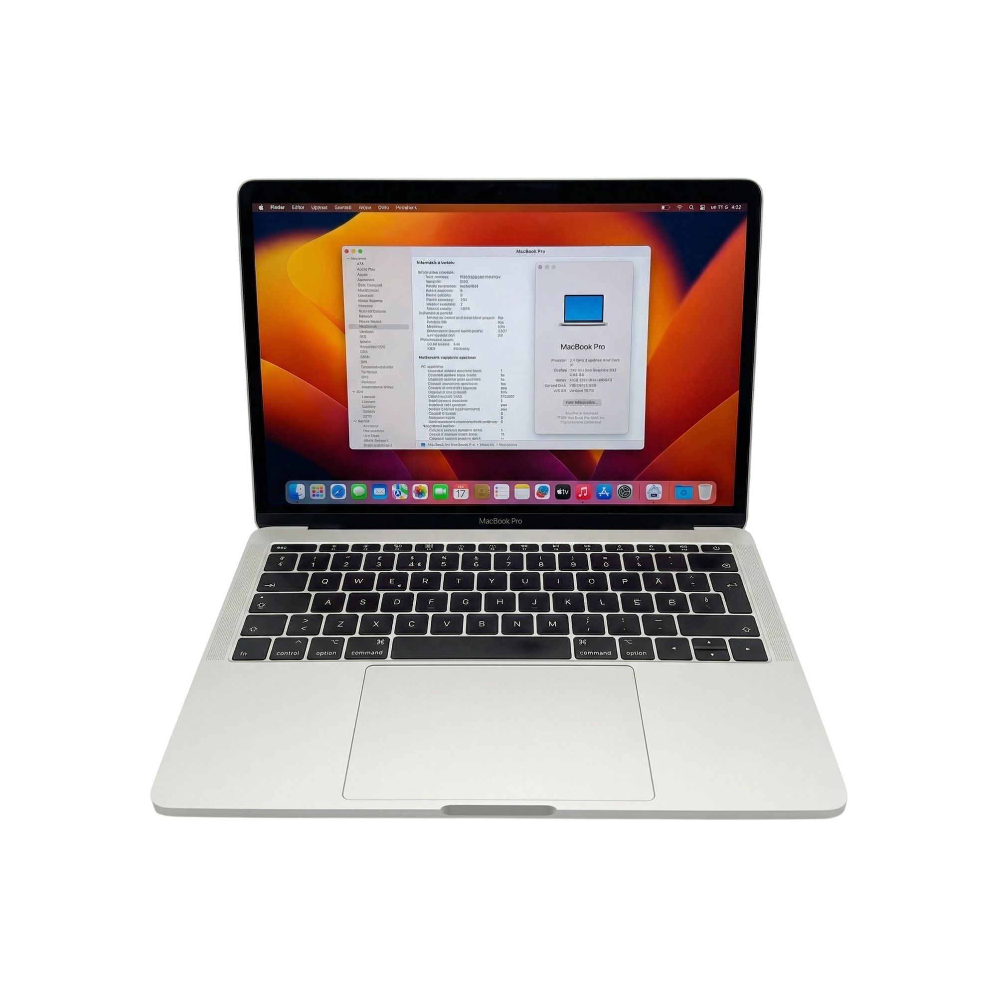 Macbook Pro 13" A1708 2018 Intel Core i5 2,3 GHZ 8 GB 256 GB – BC