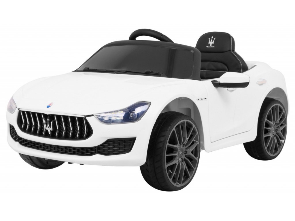 Dětské elektrické autíčko Maserati Ghibli bílé (10)