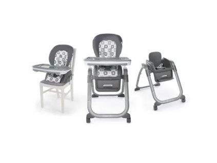 Rostoucí jídelní židlička 4v1 SmartServe Clayton tmavě šedá (2)