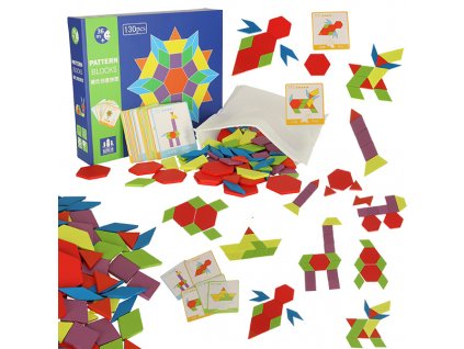 Dřevěné Montessori puzzle 155 dílků