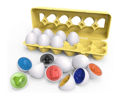 Plato s vajíčky 12ks s obrázky barevné (1)