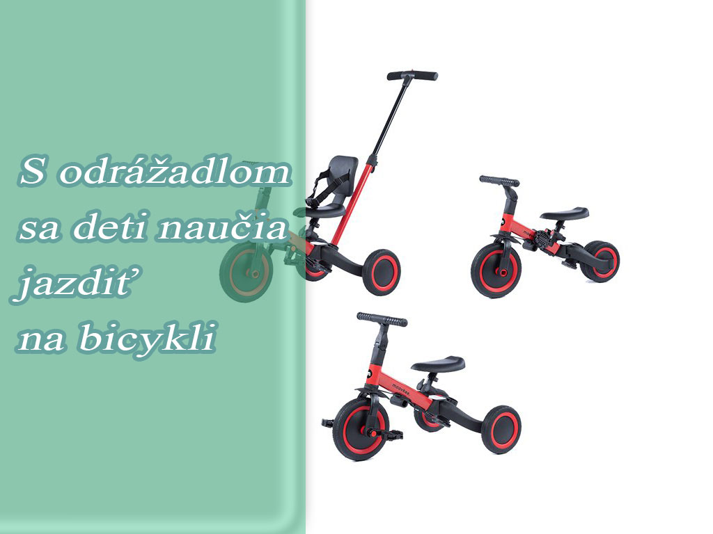 S odrážadlom sa deti naučia jazdiť na bicykli