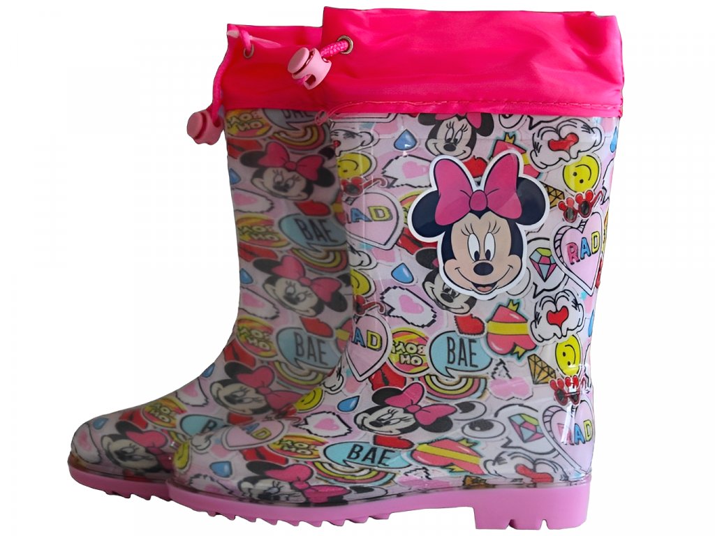 Minnie Mouse gumáky růžové