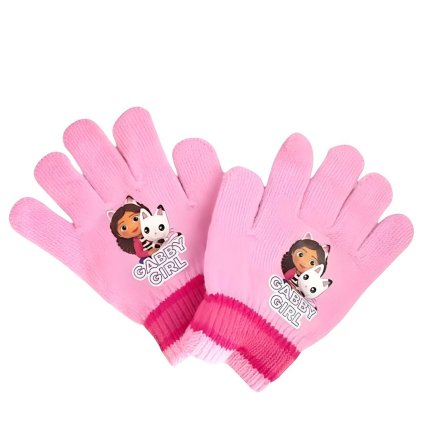 GABBY'S DOLLHOUSE pletené rukavice světlé růžové GAB24-3234