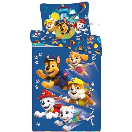 Tlapková patrola povlečení modré BRM021730