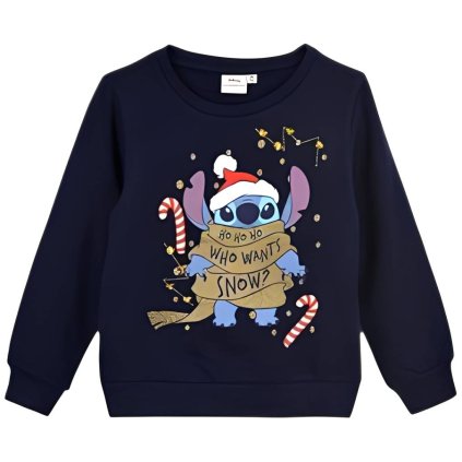 Stitch vánoční tmavě modrá mikina XH61293.REC.NAVY