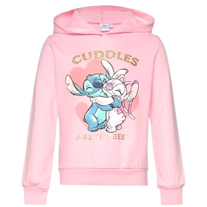 Stitch mikina světlé růžová HY10171.PINK