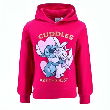 Stitch mikina tmavě růžová HY10171.FUSHIA