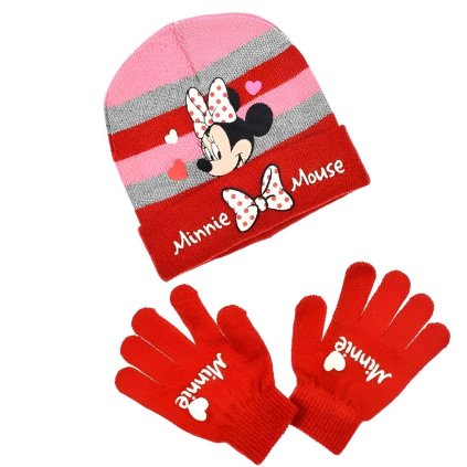 Minnie Mouse zimní set svítící ve tmě červený HS4044