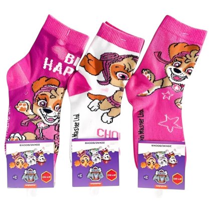 Tlapková Patrola ponožky 3 pack PAW-A-SOCKS-132