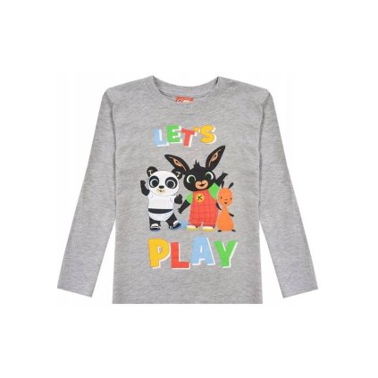 Bing Leťs Play tričko šedé/ melanž BING 52 02 053 L